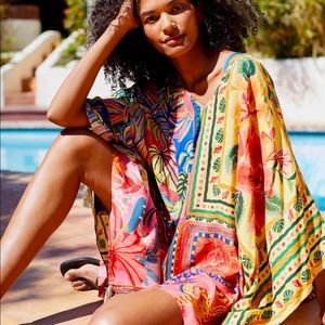 Farm Rio Tasseled Caftan Swim Beach Cover-up size M/L